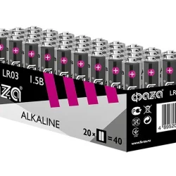 Элемент питания алкалиновый AAA/LR03 1.5В Alkaline Pack-40 (уп.40шт) ФАZА 5023024