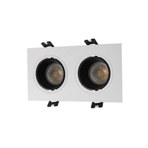 DK3072-WH+BK Встраиваемый светильник, IP 20, 10 Вт, GU5.3, LED, белый/черный, пластик.