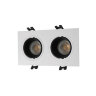 DK3072-WH+BK Встраиваемый светильник, IP 20, 10 Вт, GU5.3, LED, белый/черный, пластик.