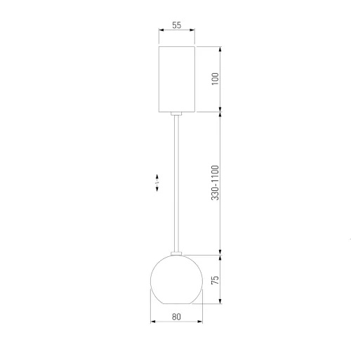 Подвесной светодиодный светильник 50215/1 LED черный - фото 6