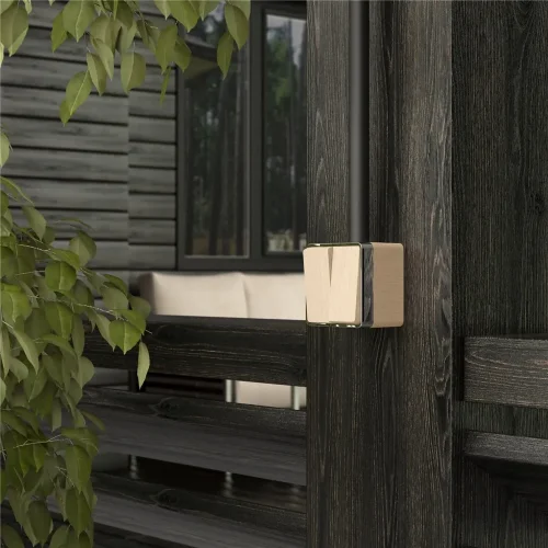 Выключатель двухклавишный влагозащищенный Gallant (шампань рифленый) W5020210 - фото 2