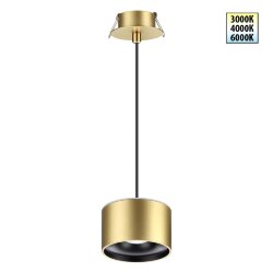 Светильник встраиваемый светодиодный с переключателем цветовой температуры, длина провода 2 метра «Novotech» 358966, серия: GIRO - Переключение цв. температуры на корпусе светильника