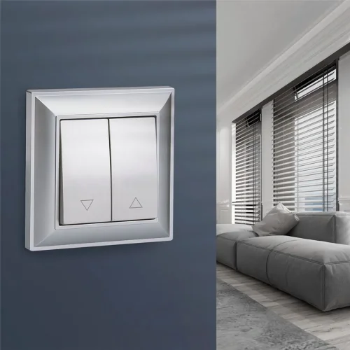 Выключатель жалюзи серебряный W1124506 - фото 3