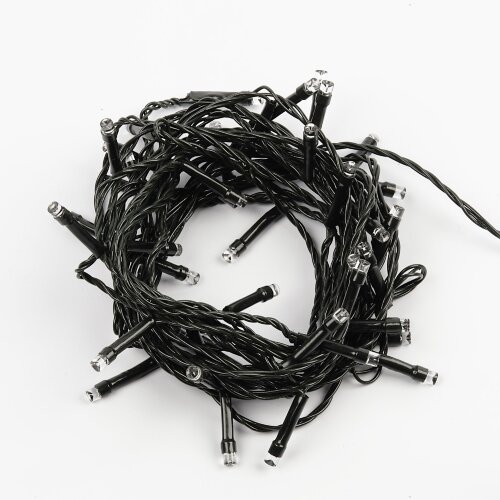 ULD-S1000-120-TBK WARMWHITE-WHITE IP67 Гирлянда светодиодная с эффектом мерцания, 10м, Соединяемая, 120 светодиодов, Теплый белый и белый свет, Провод черный - фото 3