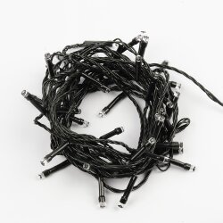 ULD-S1000-120-TBK WARMWHITE-WHITE IP67 Гирлянда светодиодная с эффектом мерцания, 10м, Соединяемая, 120 светодиодов, Теплый белый и белый свет, Провод черный