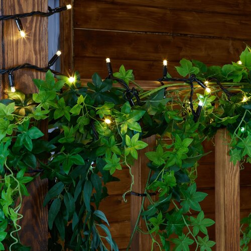 ULD-S1000-120-TBK WARMWHITE-WHITE IP67 Гирлянда светодиодная с эффектом мерцания, 10м, Соединяемая, 120 светодиодов, Теплый белый и белый свет, Провод черный - фото 10