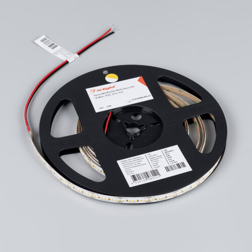 Светодиодная лента MICROLED-М320-8mm 24V Warm3500 (8 W/m, IP20, 2216, 5m) (Arlight, 130 лм/Вт) 047864 - фото 3