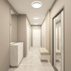 Накладной светильник, LED, 40W, IP 20, 3000K - 6500K, белый, металл, полимер, Denkirs DK6510-WH