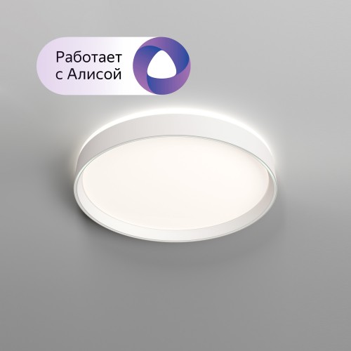 DK6510-WH Накладной светильник, LED, 40W, IP 20, 3000K - 6500K, белый, металл, полимер.