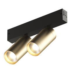 Акцентный светильник SMART SPOT DOUBLE 2x9W DIM 3000K-6000K, матовое золото с черным, Denkirs DK8012-BG