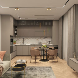 Акцентный светильник SMART SPOT DOUBLE 2x9W DIM 3000K-6000K, матовое золото с черным, Denkirs DK8012-BG