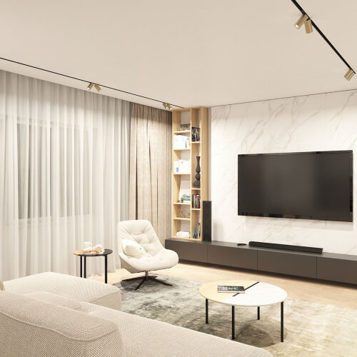 DK8012-BG Акцентный светильник SMART SPOT DOUBLE 2x9W DIM 3000K-6000K, матовое золото с черным. Фото 7