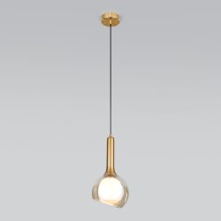 Подвесной светильник со стеклянным плафоном 50188/1 янтарный (048081)