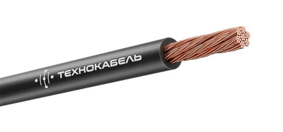 Провод ПуГВнг(А)-LS 1х1.5 450/750В Ч (бухта) (м) Технокабель 00-00149405 - фото
