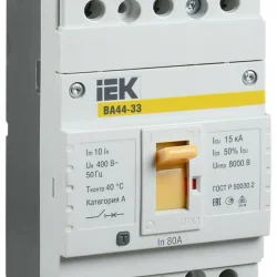 Выключатель автоматический 3п 80А 15кА ВА44 33 IEK SVA4410-3-0080