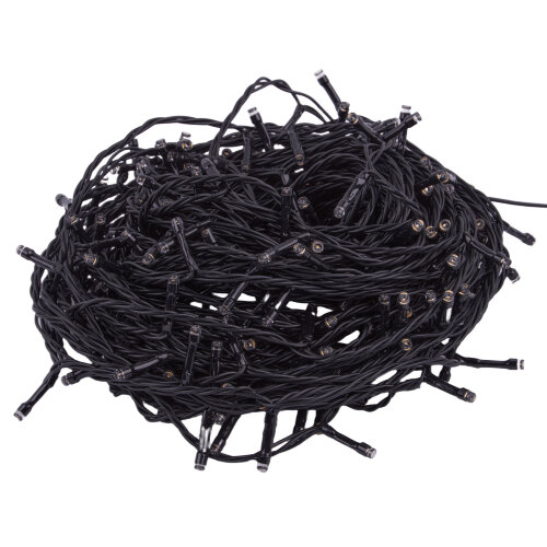 ULD-S2500-250-DBA-RC WH IP44 Гирлянда светодиодная, 25м, 250 светодиодов, Белый свет, Пульт ДУ в-к, Провод черный - фото 2