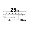 ULD-S2500-250-DBA-RC WH IP44 Гирлянда светодиодная, 25м, 250 светодиодов, Белый свет, Пульт ДУ в-к, Провод черный - фото 9