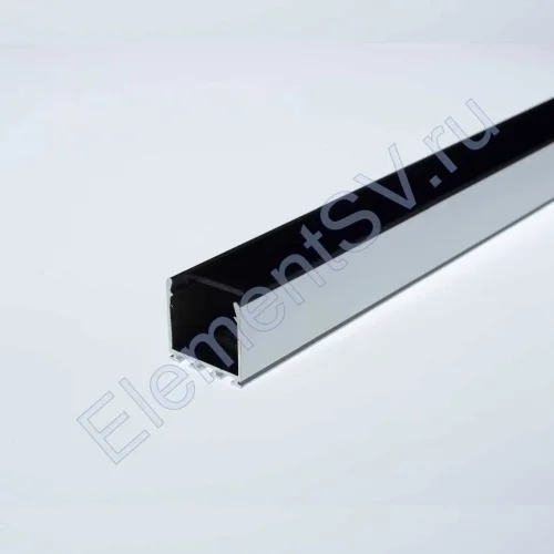 Алюминиевый профиль 316Black (2000х26х25мм с черным рассеивателем) - фото.