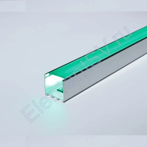 Алюминиевый профиль 316Black (2000х26х25мм с черным рассеивателем) - фото 2.