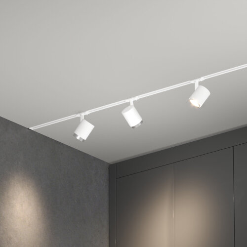 Трековый светодиодный светильник для однофазного шинопровода Cors белый/серебро 10&nbsp;Вт 4200K - Фото 6