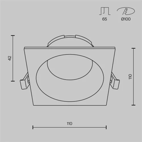 Встраиваемый светильник Share GX53 x 12 Вт IP 44 (Черный) - фото 7