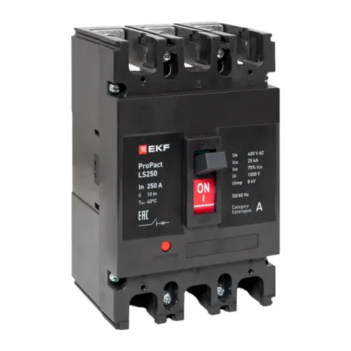 Выключатель автоматический 3п 160А 25кА LS250 ProPact EKF mccb-250-25-3-160-ls - фото