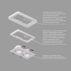 Закладная панель SCB для DK3022/DK3072, ПВХ, Denkirs DK3022/72-SCB