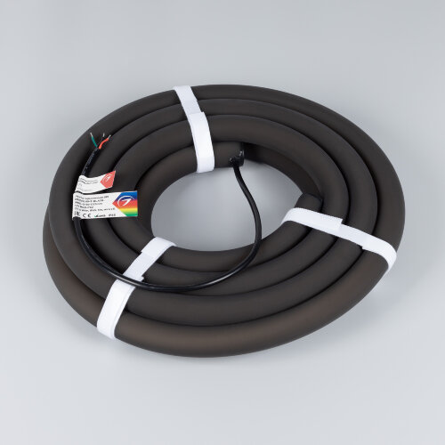 Светодиодная лента герметичная SPI MOONLIGHT-BLACK-SIDE-G180-D25mm 12V RGB-РХ2 (21.6 W/m, IP65, 5m, wire х1) (Arlight, Вывод боковой, 3 года) 044974 - фото 3