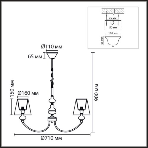Люстра «LUMION» 8283/5, серия: KENTUKI (крепление на крюк). Фото 3.