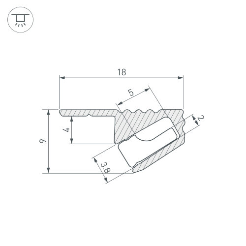 Профиль SL-MINI-SHELF-H9-2000 ANOD OLIVE GREY (Arlight, Алюминий) - фото 9