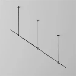 Готовая конструкция прямая на жестких подвесах Long H745мм без светильников и без блока питания, латунь (Черный)