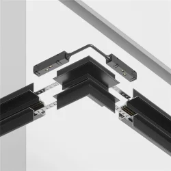 Угловой коннектор внешний Gravity встраиваемый черный (Черный)