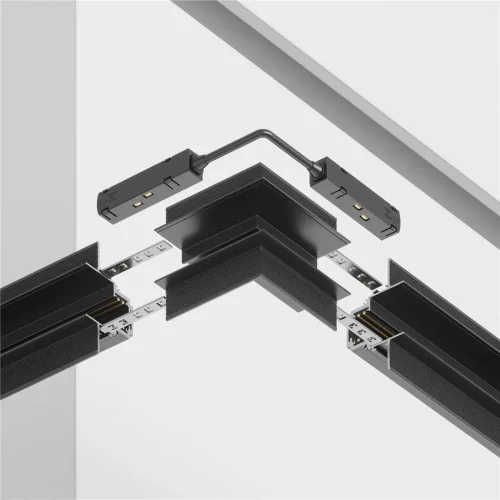 Угловой коннектор внешний Gravity встраиваемый черный (Черный) - фото 4