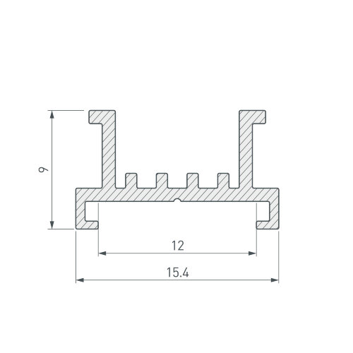 Основание для ленты SL-LINE-2522-2500 (Arlight, Алюминий) - фото 2