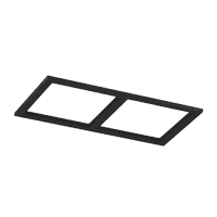 'Рамка двойная для серии COMBO 3, квадратная, черная, COMBO-3S2-BL 004195