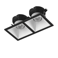 'Рамка двойная для серии COMBO 3, квадратная, черная, COMBO-3S2-BL. Фото 2