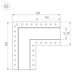 Угол SL-LINIA45-FANTOM (Arlight, Металл)