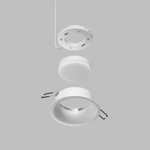 Встраиваемый светильник INER, до 15 Вт LED, GX53, IP20, алюминий, белый. Фото 3