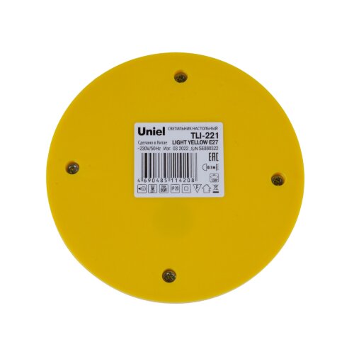 TLI-221 LIGHT YELLOW E27 Светильник настольный, Цоколь Е27, 60W, Механический выключатель, Желтый - фото 3