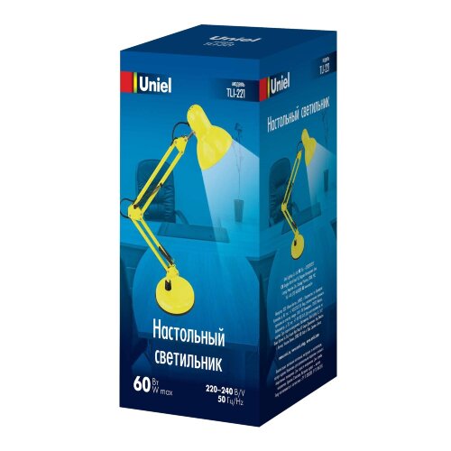 TLI-221 LIGHT YELLOW E27 Светильник настольный, Цоколь Е27, 60W, Механический выключатель, Желтый - фото 11