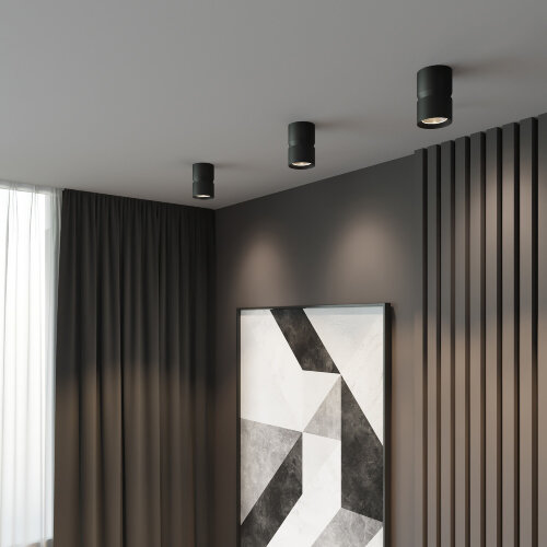 Светильник потолочный светодиодный 12W 4000К чёрный - Фото 2