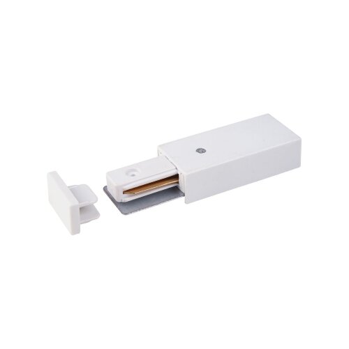 Ввод питания и заглушка торцевая для однофазного шинопровода белый - фото 1