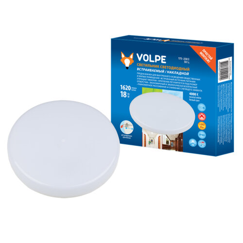 ULM-Q250 24W-4000K WHITE Светильник светодиодный встраиваемый-накладной, Белый свет 4000К, Корпус белый. - фото 5