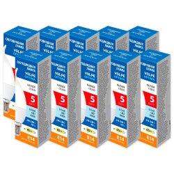 LED-CW37-5W-4000K-E14-FR-SLS SET10 Лампа светодиодная, Форма свеча на ветру, матовая, Серия Optima, Белый свет 4000K, Упаковка 10 штук