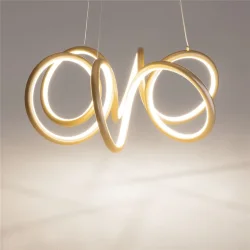 Подвесной светильник Curve 2600-3500К 52Вт (Латунь)