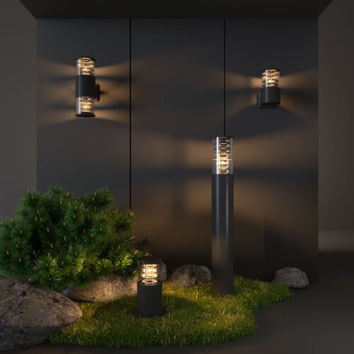 Настенный уличный светильник 1407 Techno черный IP54 - Фото 4