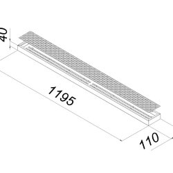 Подвесной офисный светодиодный светильник 40 Вт IP20 1195x110x40 мм 6000К Призма