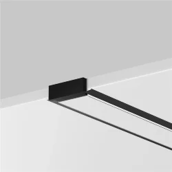 Алюминиевый профиль встраиваемый с накладным фланцем 22x6 (Черный, 2 м), ALM-004-B-2M 632010 (Черный)