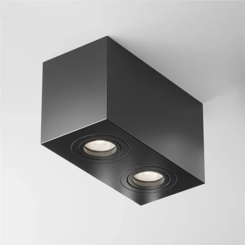 Потолочный светильник Атом / Atom 2*GU10 10 Вт (Черный) C017CL-02B - фото 6