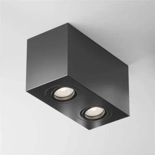 Потолочный светильник Атом / Atom 2*GU10 10 Вт (Черный) C017CL-02B - фото 7